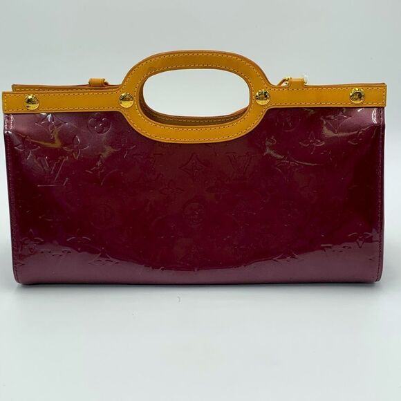 Auth Louis Vuitton Amarante LV Monogram Vernis Leather Roxbury Drive 2way Tote - Picture 7 of 16